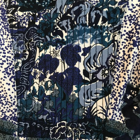 EUC Anthropologie Maeve Blue Floral Sleeveless Knee Length Shift Size 10 - Picture 2 of 16